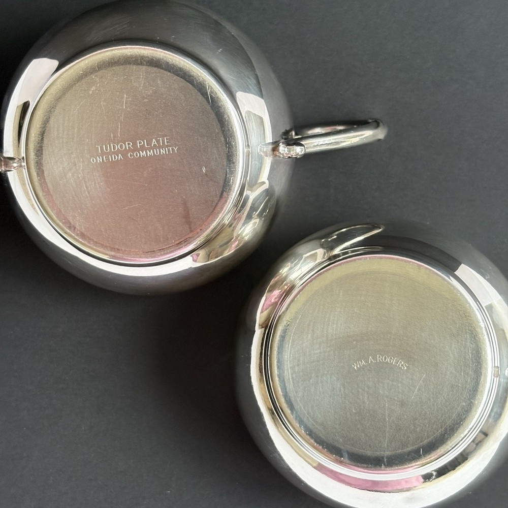 Oneida William A. Rogers Silver-Plated Cream and Sugar Set