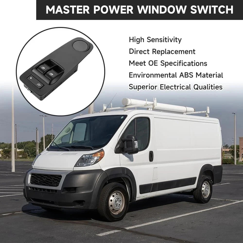 Front Driver Side Master Power Window Switch - Compatible for Ram Promaster 1500