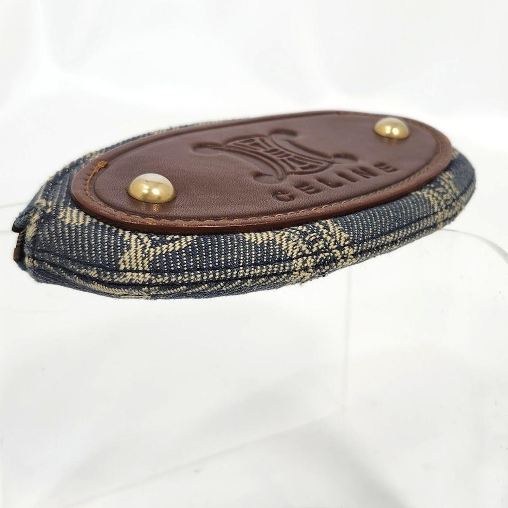 Celine Denim Triomphe Coin Case