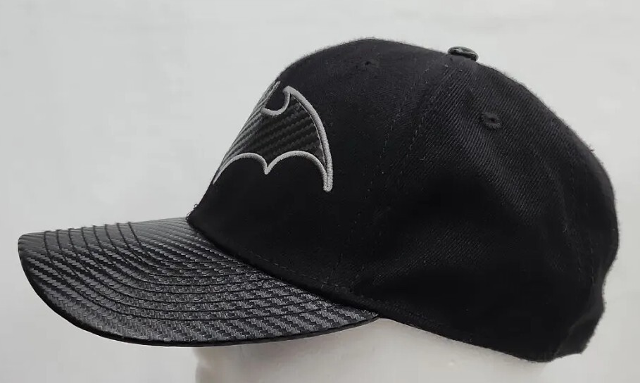 BATMAN Logo Embroidered Gray Black Snapback Hat Cap Batman Under Bill