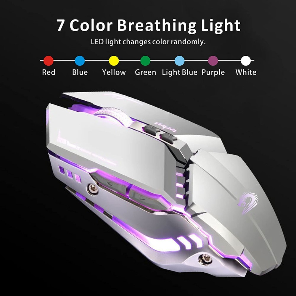 T12 Wireless Gaming Mouse Rechargeable 2.4G Silent Optical Wireless Computer ...