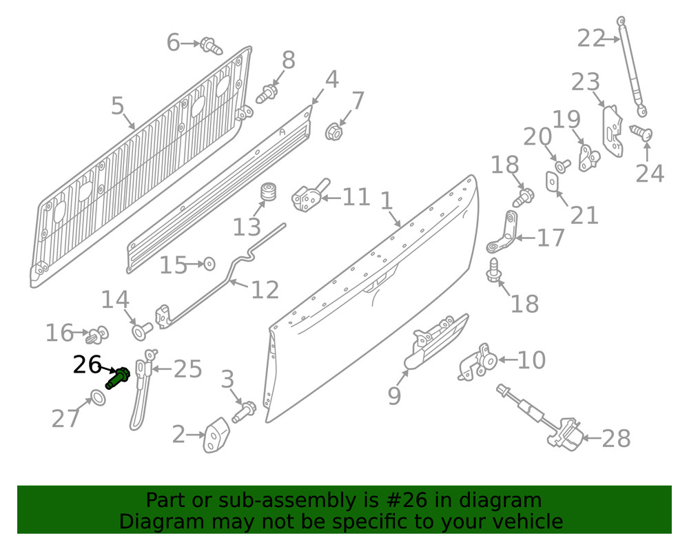 Genuine Nissan Cable Bolt 90497-8B400
