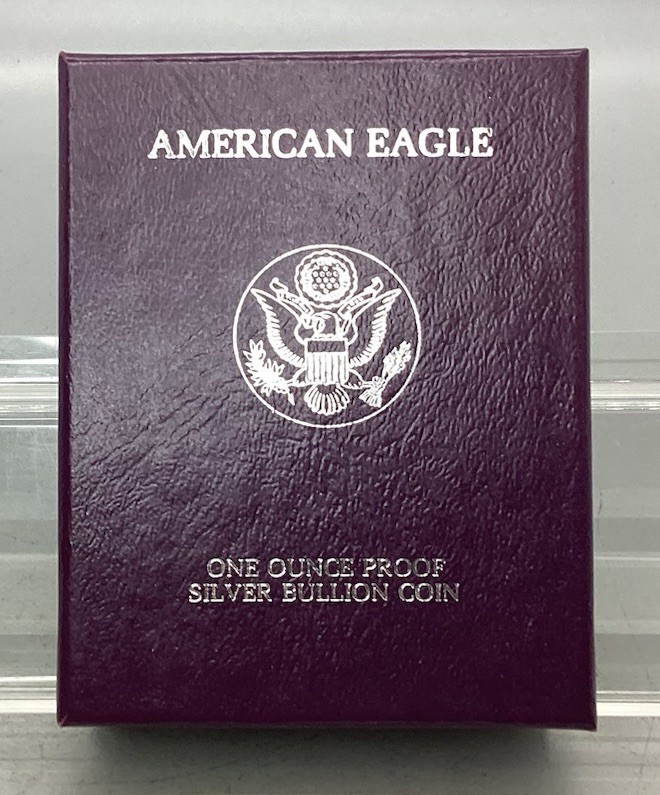 1987 S American Proof Silver Eagle - With Box & CoA