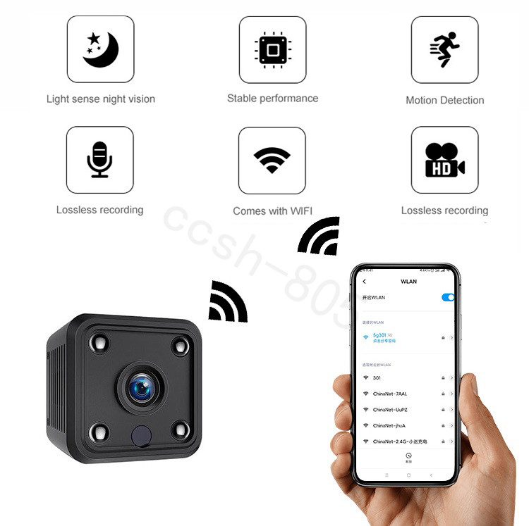 Mini Camera Wireless Wifi IP Home Security Camera HD 1080P DVR Night Vision