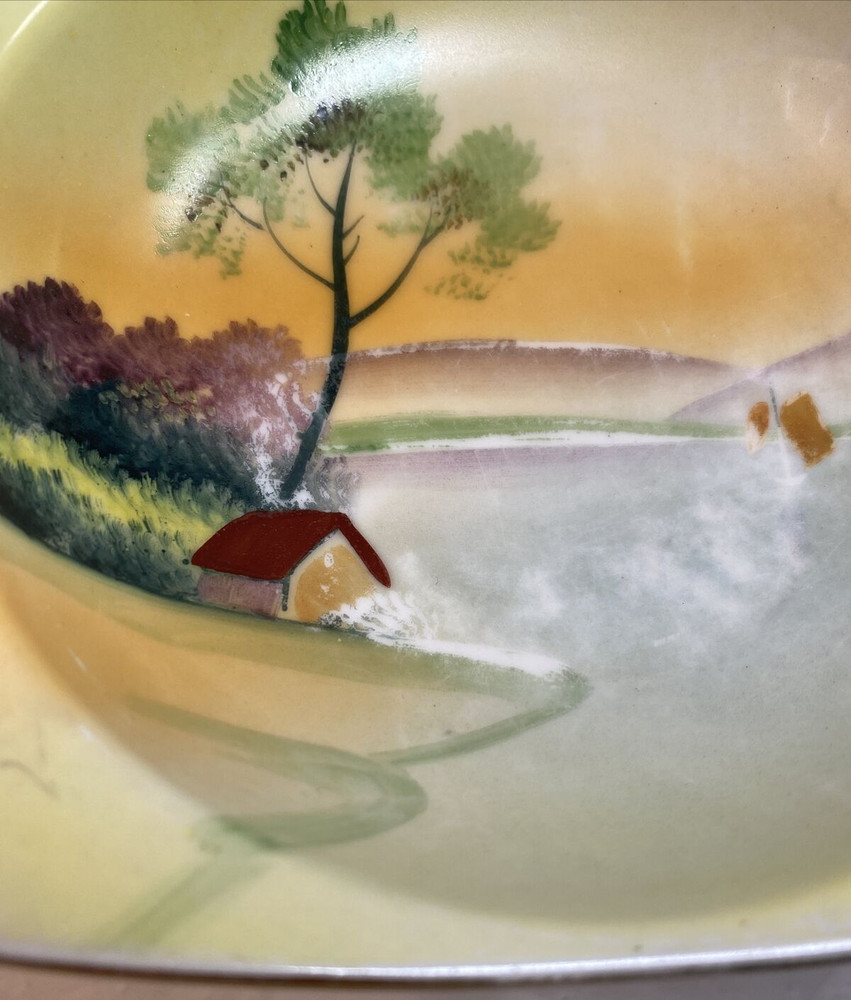 Meito China Hand Painted Handled Bowl
