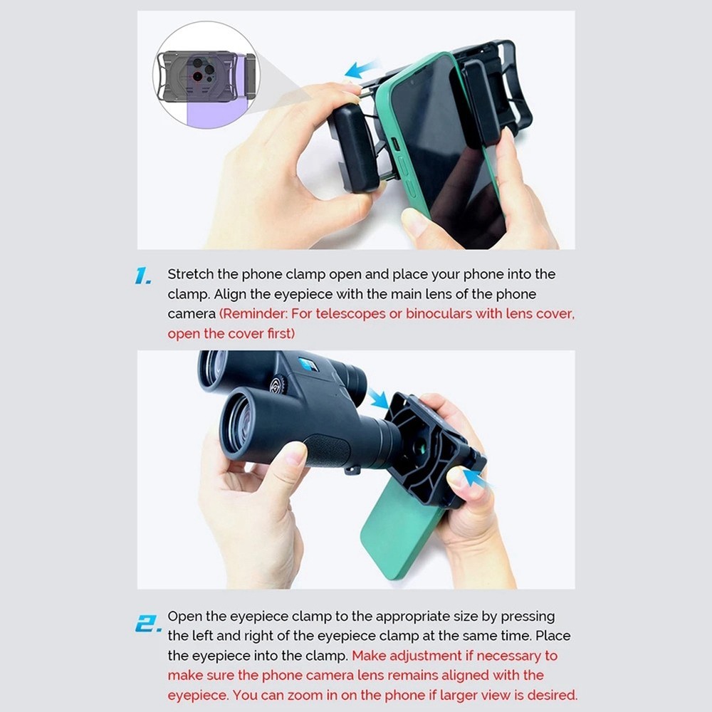 Universal Telescope Phone Adapter for Monocular Binoculars Microscope1860