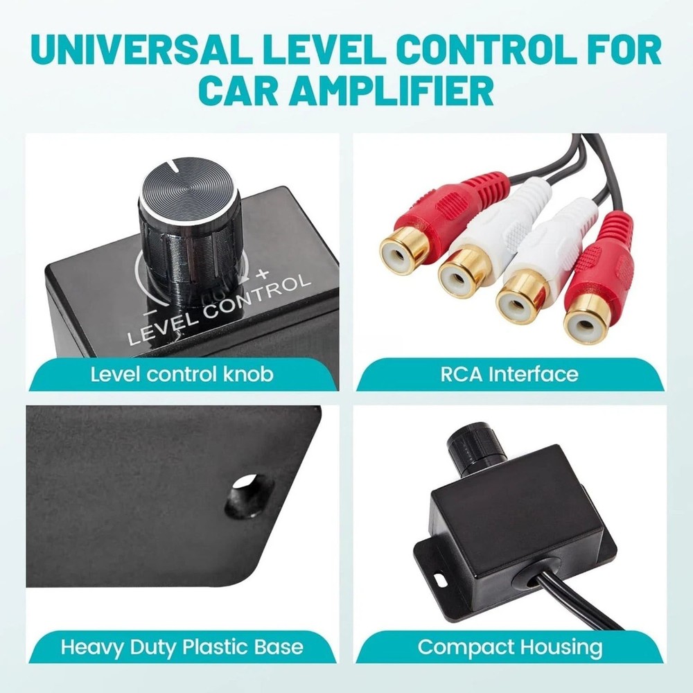 Universal RCA Level Controller Remote Volume Knob for Amplifier and Subwoofer