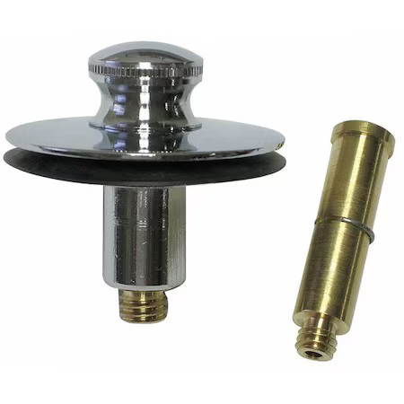 Watco 38516-Cp Push & Pull Tub Drain Stopper, 2 In Dia, 2 In Drain Size, Brass,