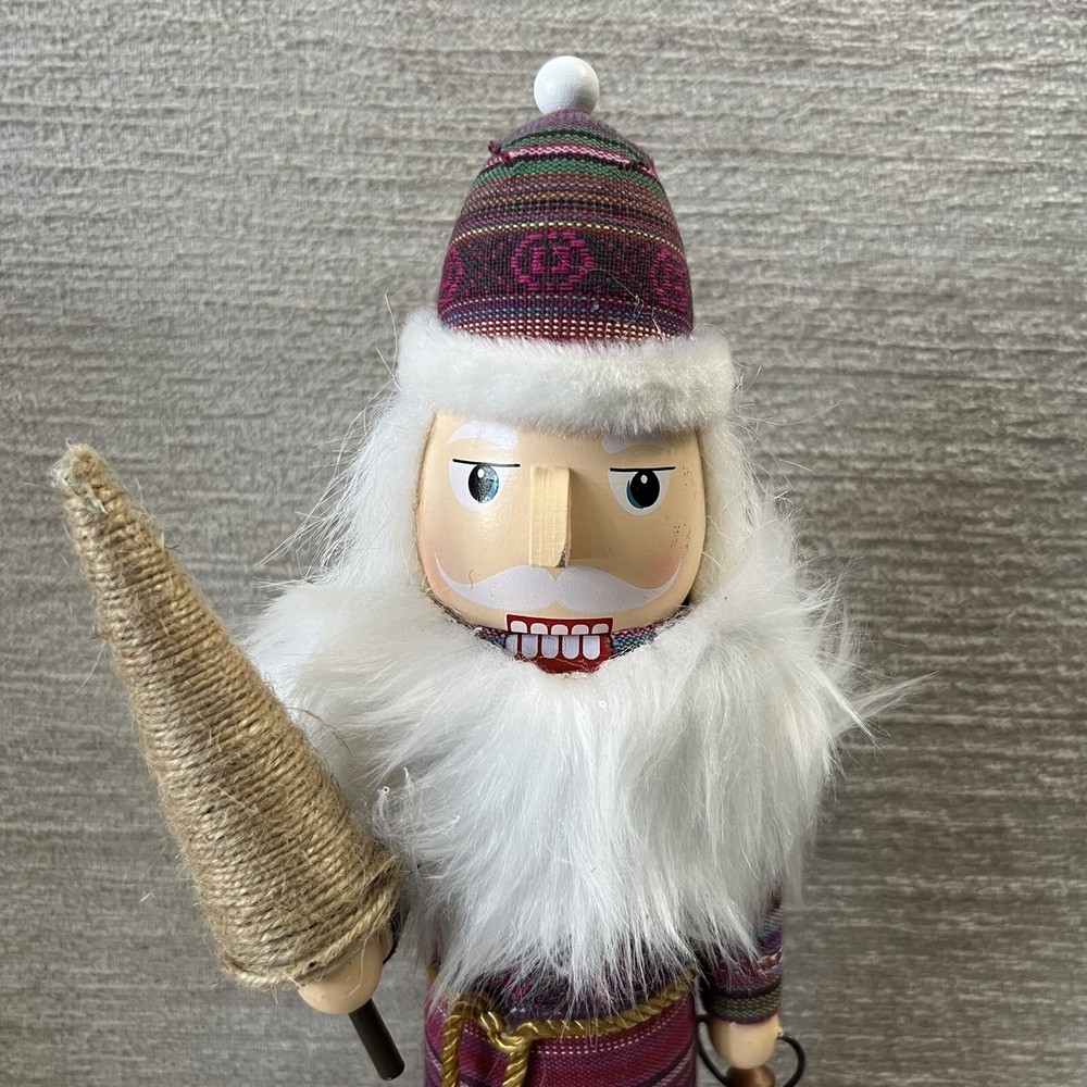Wooden Nutcracker 13" Tall Wizard Lantern 2014 Christmas Decor Target RARE EUC