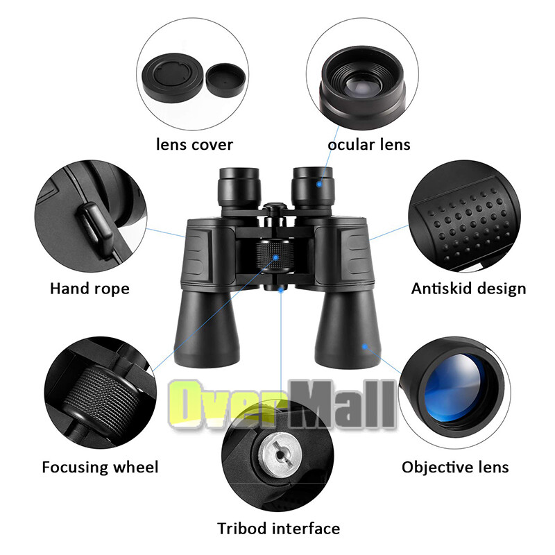 180X100 High Powered Compact Binoculars Waterproof Low Light Vision Carry Case