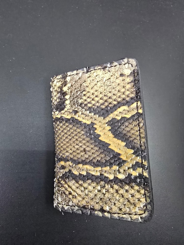 Burmese PYTHON Credit Card case SNAKE Skin Handmade MILLENNIAL Credit Card case