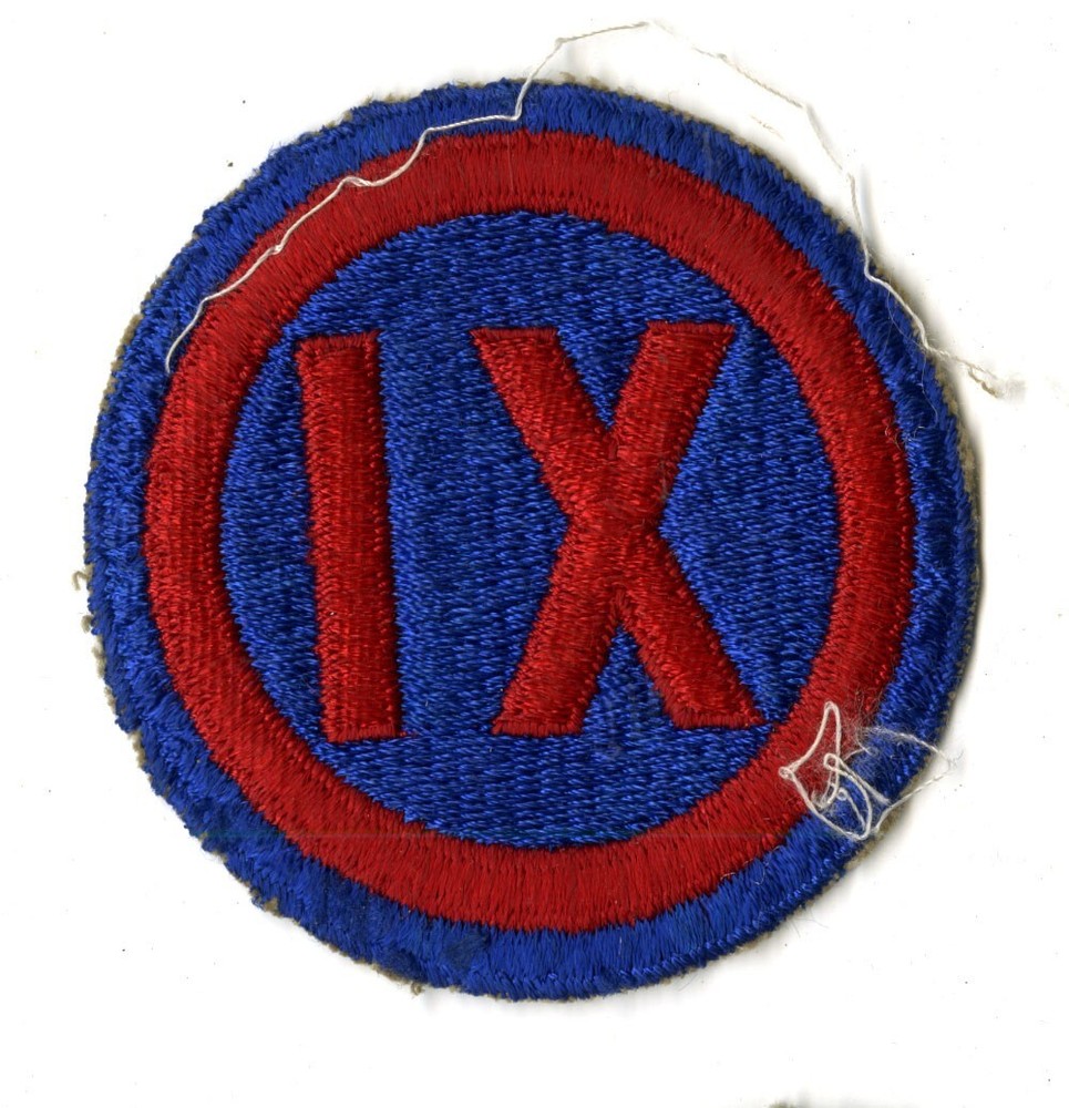 IX Corps White Back Patch WWII Vintage Pacific Theater