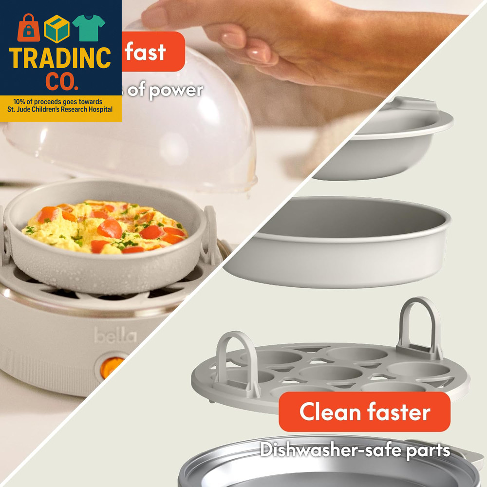 Electric Egg Cooker, 7 Eggs Capacity Tray, Single Stack, for Poached, Scrambled,