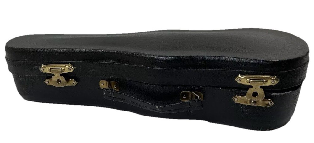 8” Miniature Violin with Bow & Fitted Lined Case •Flip Close w/Handle