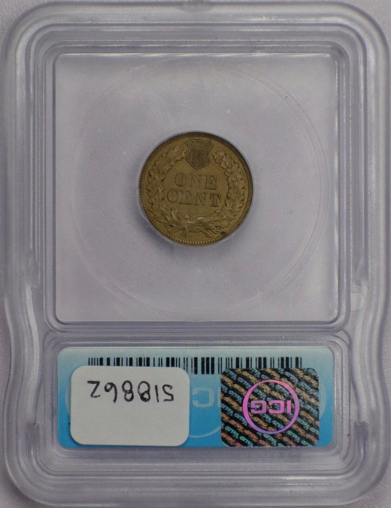 1862 1c Indian Head Cent - ICG MS 61