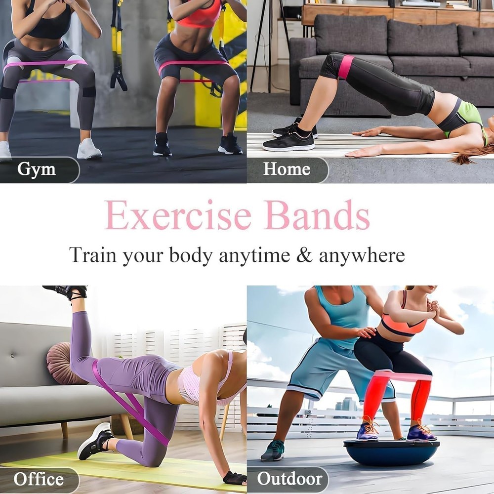 Adjustable Resistance Bands for Light Strength Training & Stretching - 5-Pack