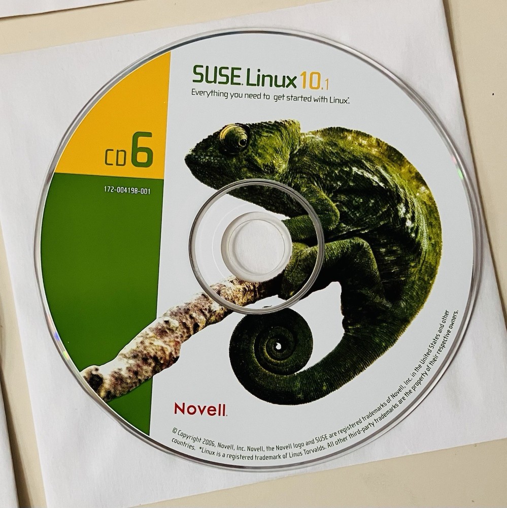 SUSE Linux 10.1 Strong Encryption Box Set 7-Disc CD/DVD + Manual Novell Complete