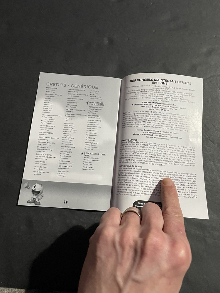 pac man party wii Manual only