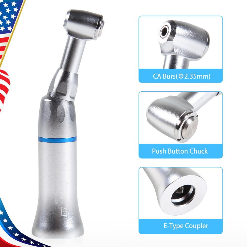 NSK Style Dental Slow Low Speed Handpiece Contra Angle Push Button/Latch E-type