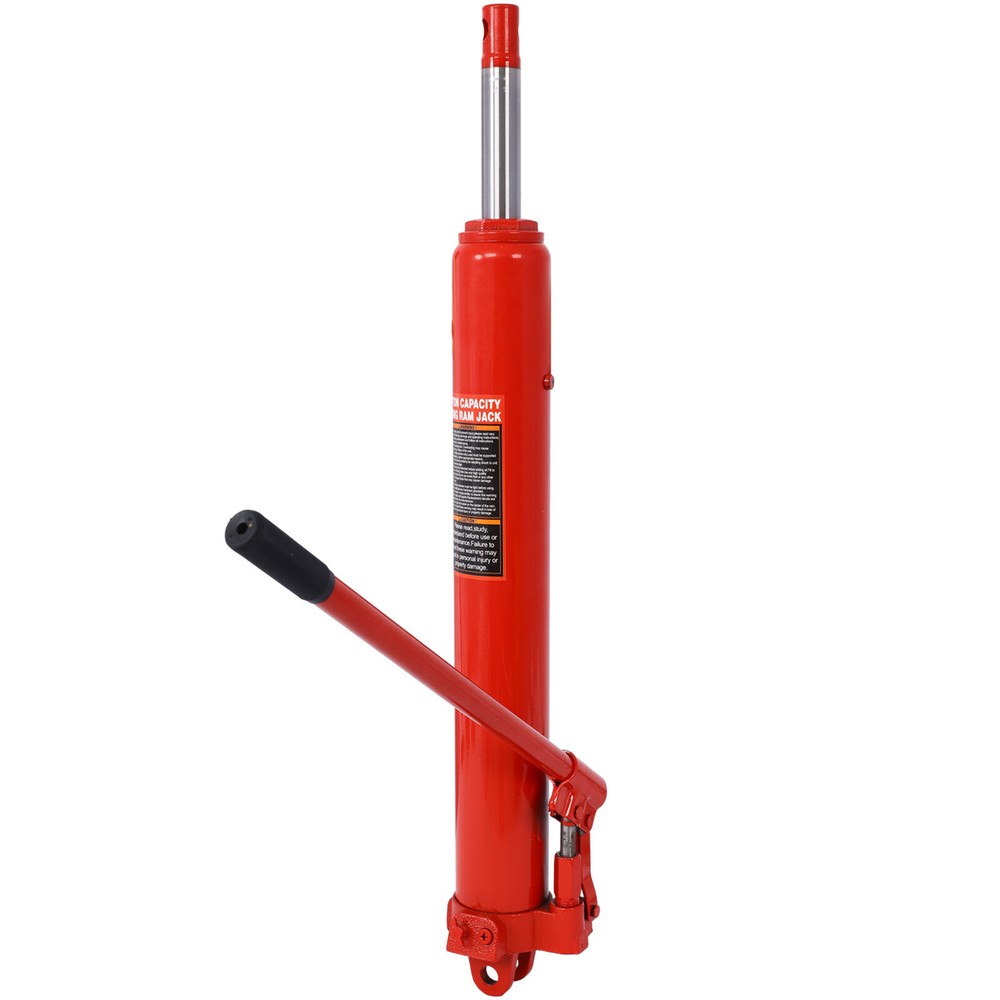 Hydraulic Long Ram Jack with Single Piston Pump & Clevis Base 16000lbs Capacity