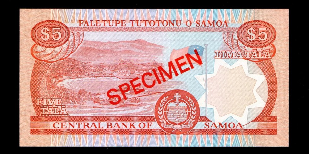 Specimen Samoa 2002 5 Tala B000000 GEM UNC {C105}