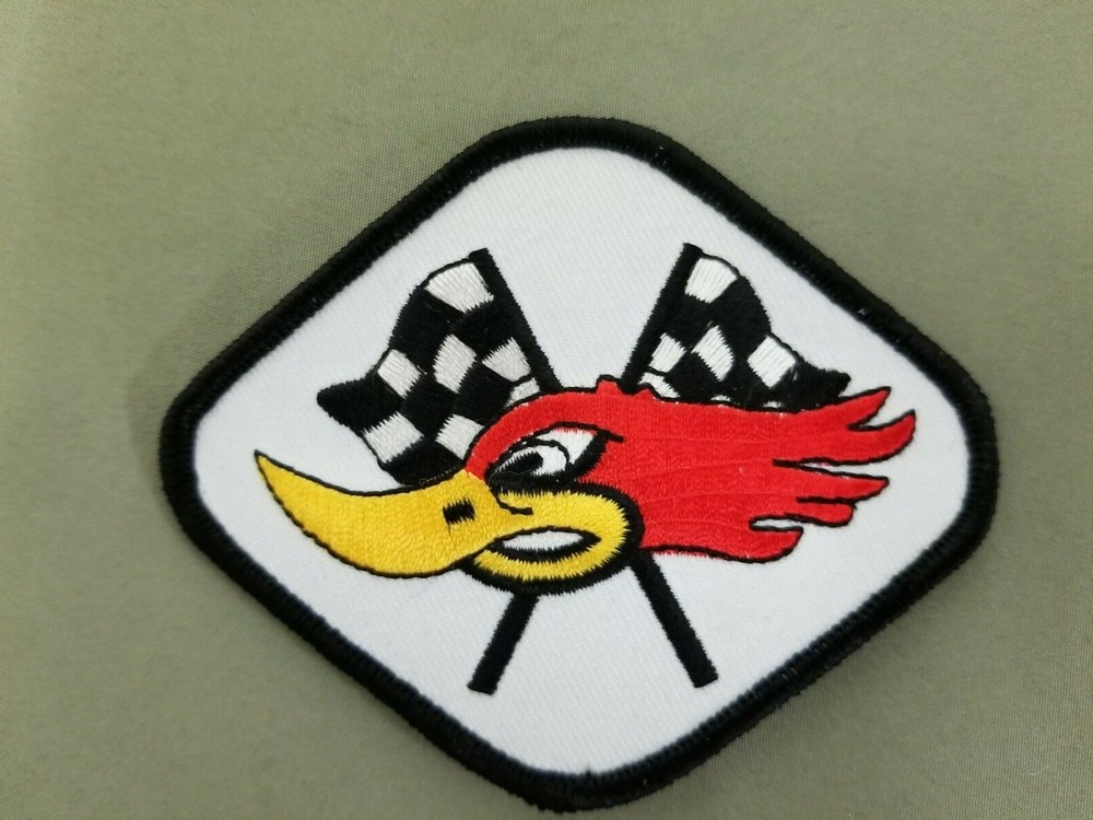 Woody Racing Embroidered Iron On Patch