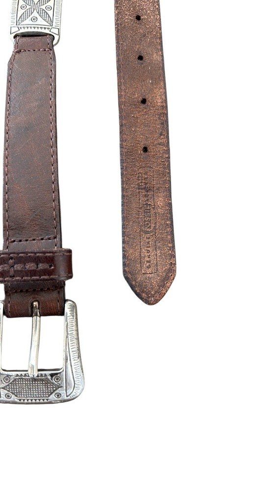 Fossil Western-Style Brown Leather Belt – Size M