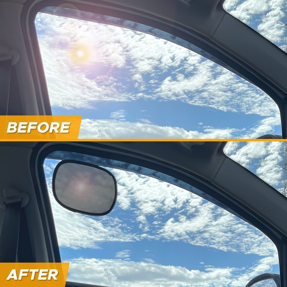 Econour Cling Sun Shade for Car Window and Windshield (4 Pack) | Static Cling...
