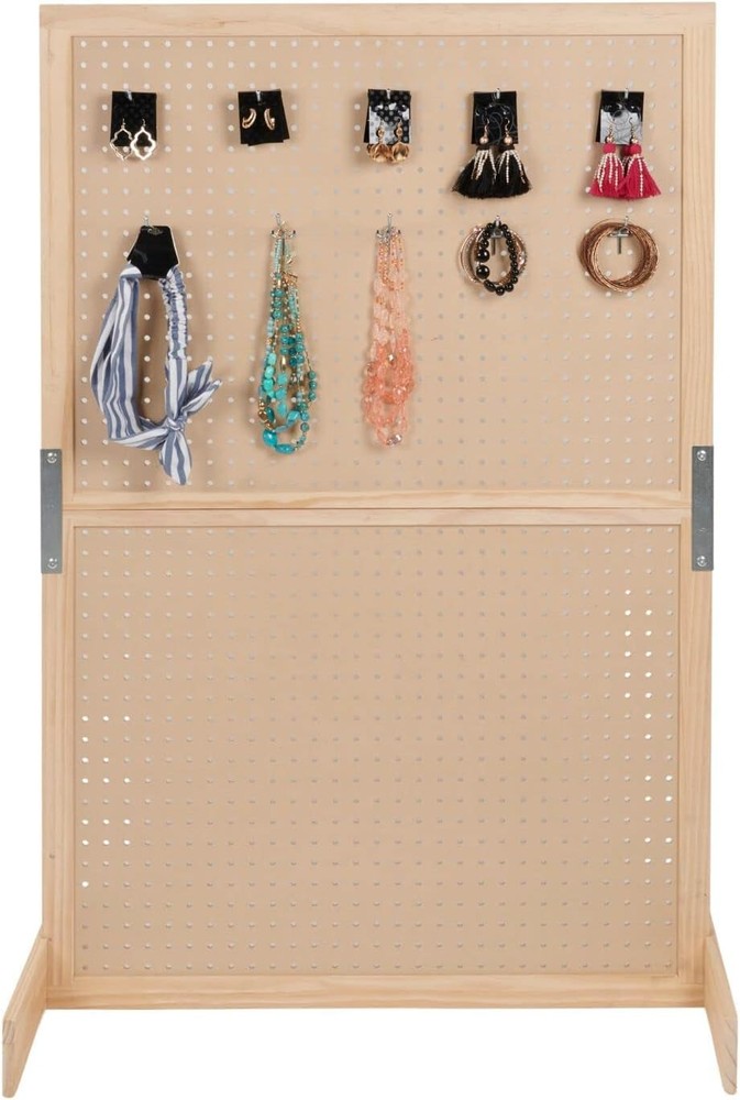 Standing Pegboard Display Craft Panel Organizer Screen 32" Wide x 48" High