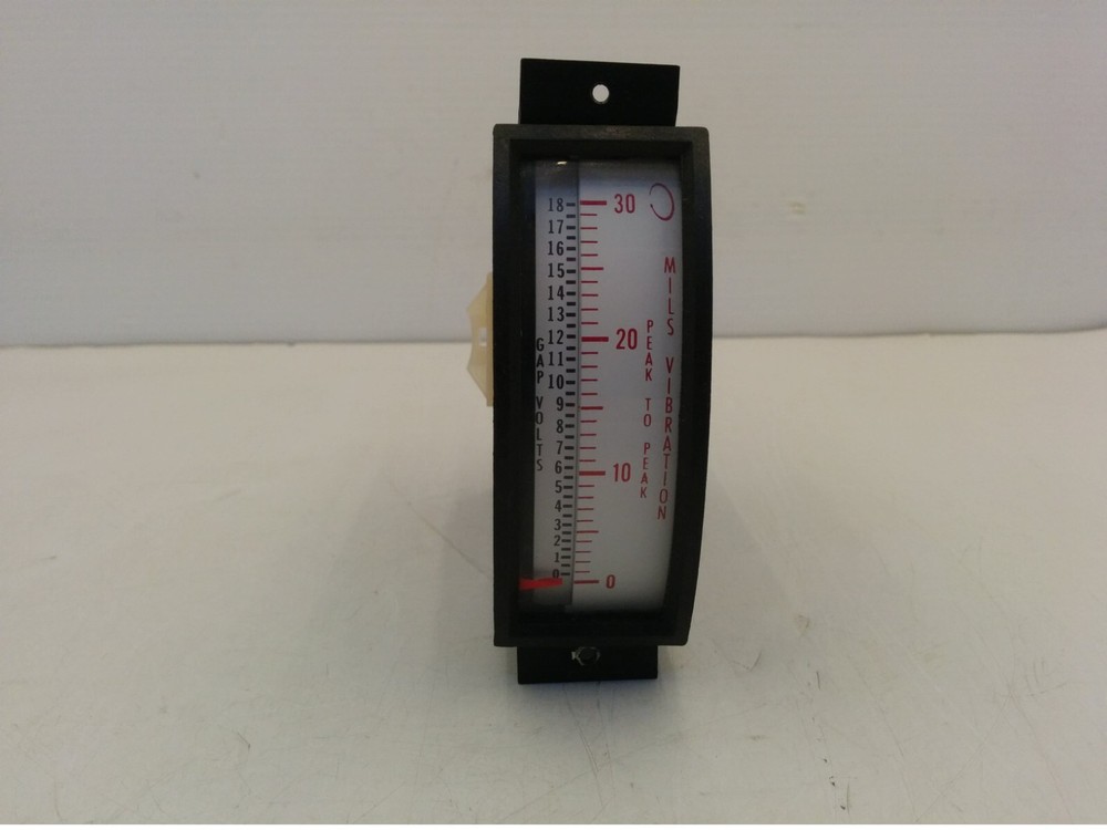 MILS VIBRATION PANEL METER, 0-30, 0-18 GAP VOLTS