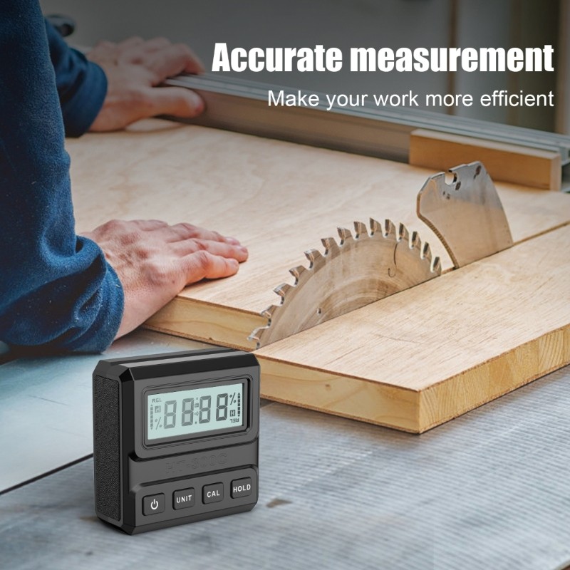 Digital Angles Meter Protractor Inclinometer Level Tool With Data Hold Function