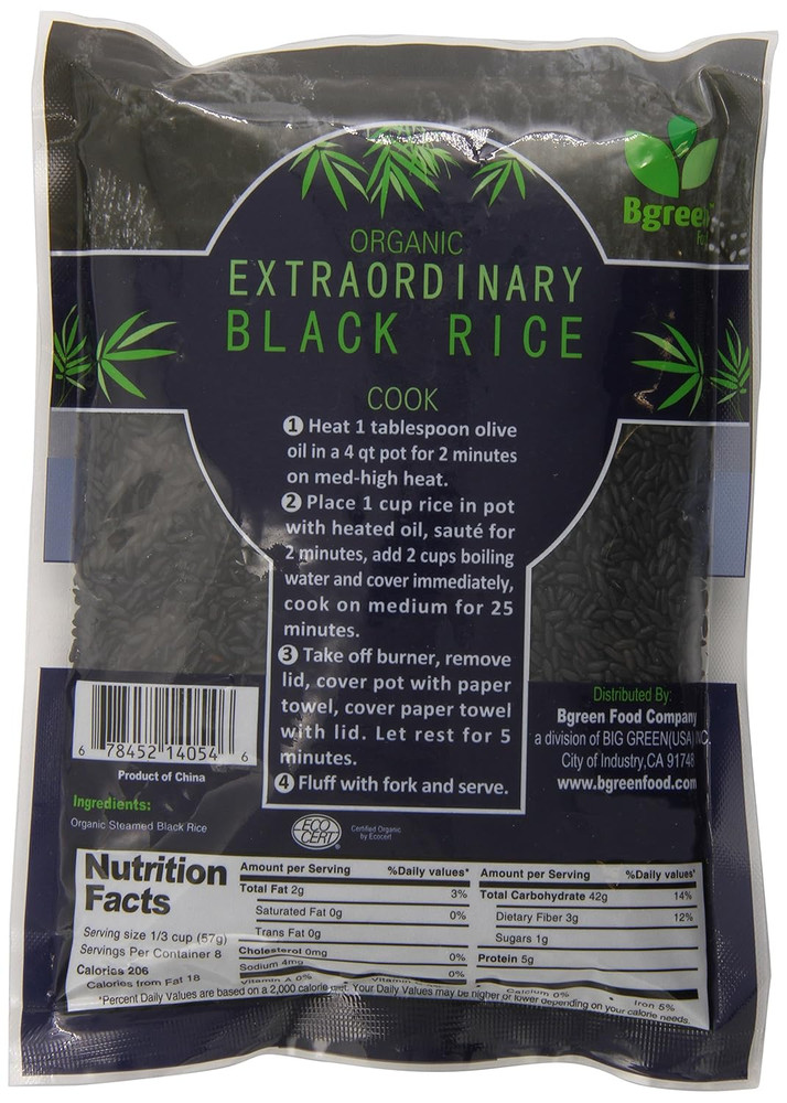 Organic Black Rice, 16 Ounce