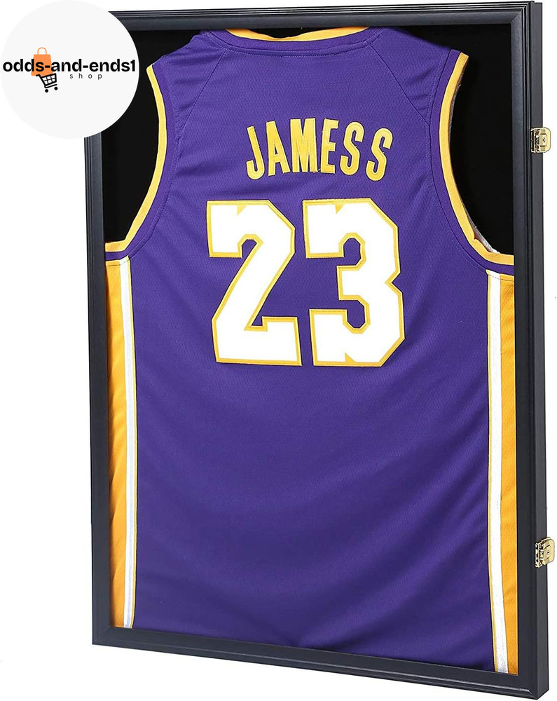Jersey Frame Display Case, Large Lockable Shadow Box Sports Jersey Frame with UV