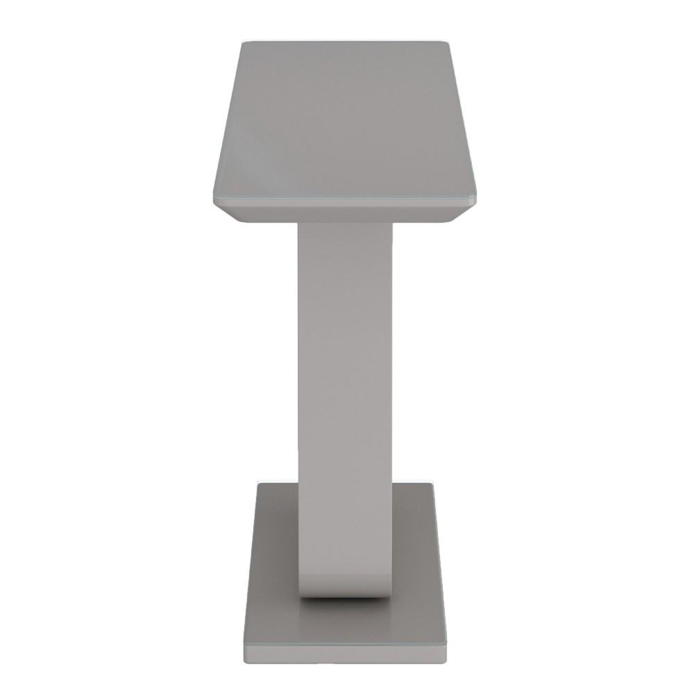 Inspire Contemporary MDF Glass Console Table Grey