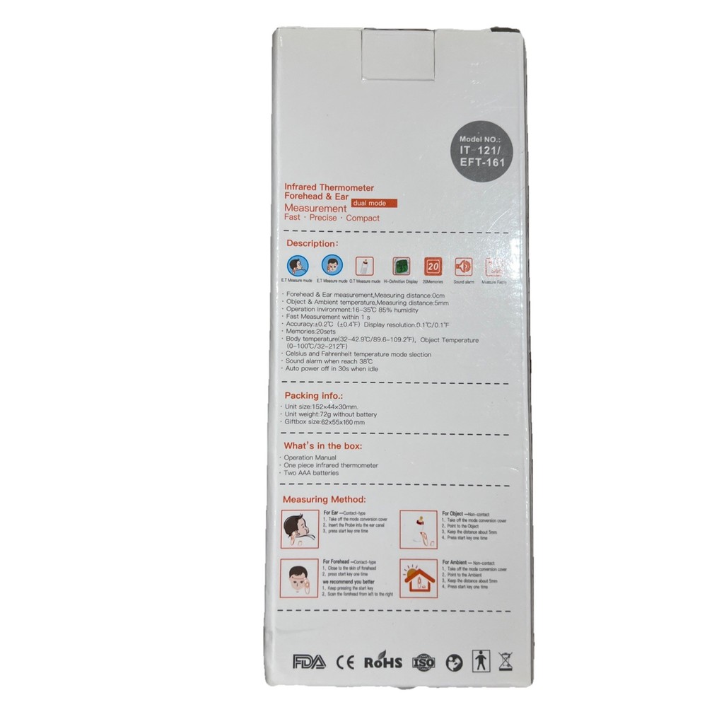 infrared thermometer forehead&ear