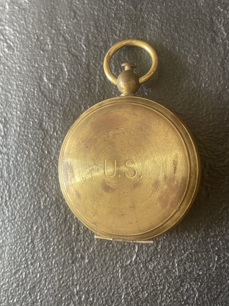 Antique WW1 US Military Compass Brass
