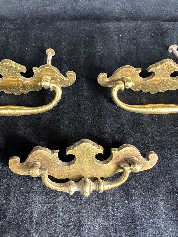 Vintage Hardware Chippendale Bail Drawer Pulls Set of 3 Pulls 4.5" Hardware*