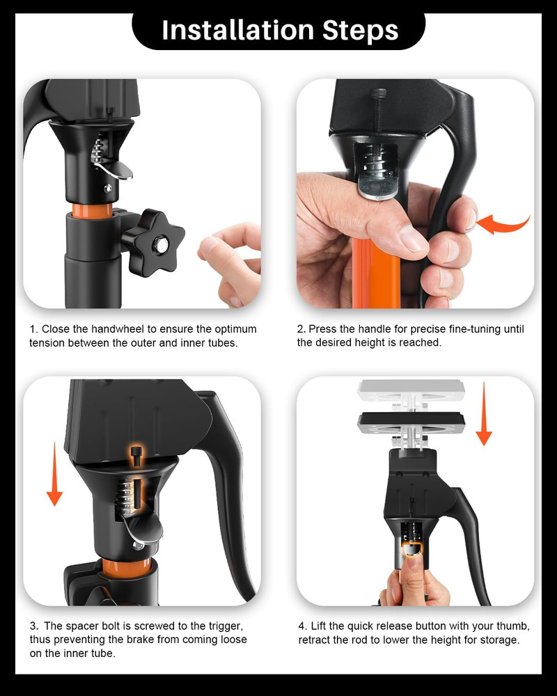 Cabinet Jack Support Pole, 15.8" - 23.6 Inches Third Hand Tools Adjustable Suppo