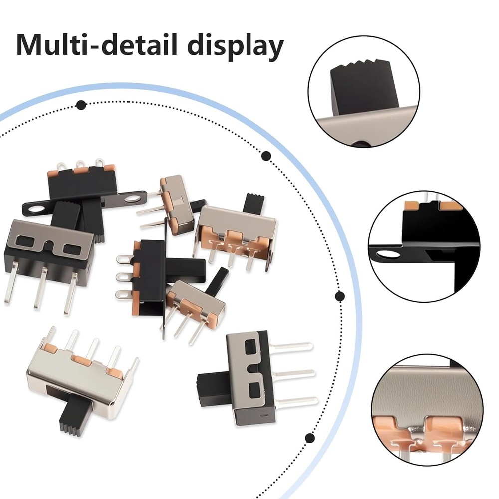 Mini Micro Slide Switches Toggle Vertical Panel Mount Set