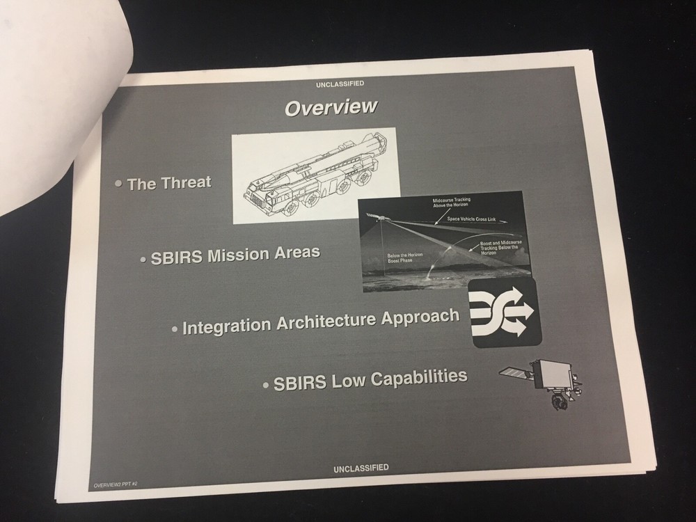 1999 SBIRS (SPACE BASED INFRARED SYSTEMS) MISSLE TRACKING SYSTEMS PRESENTATION