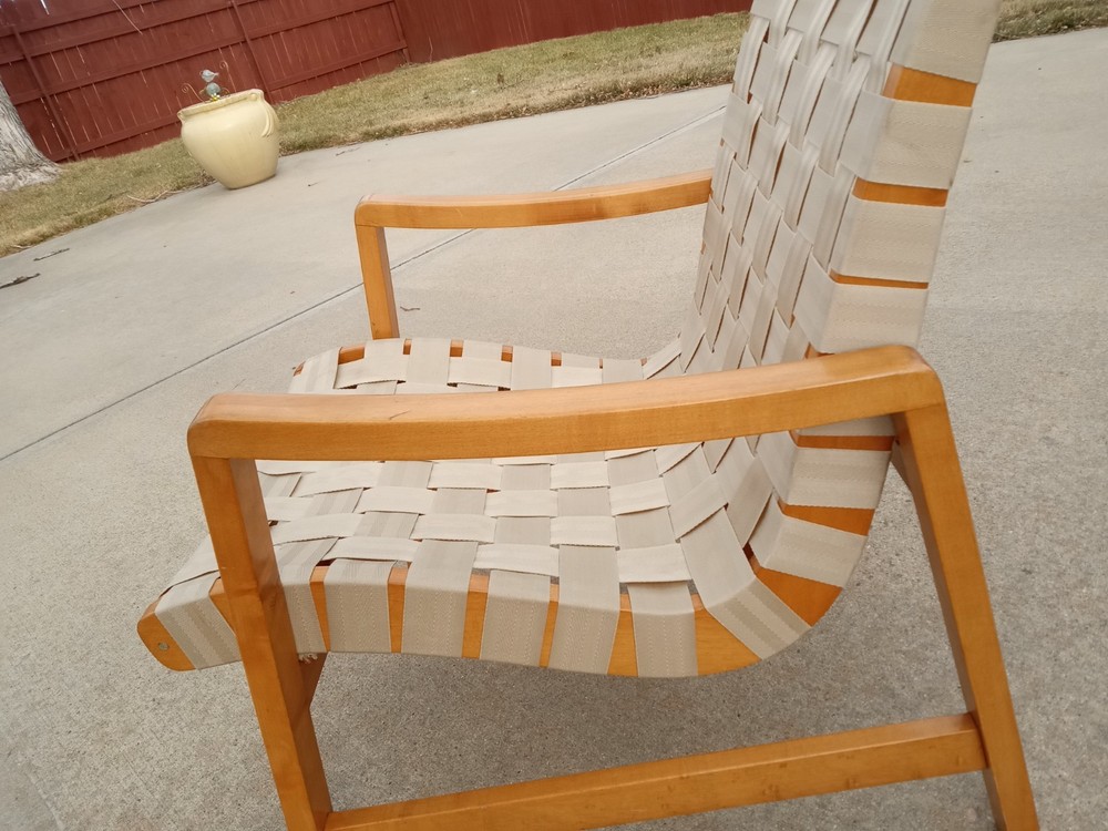Jens Risom Knoll Webbed Lounge Armchair