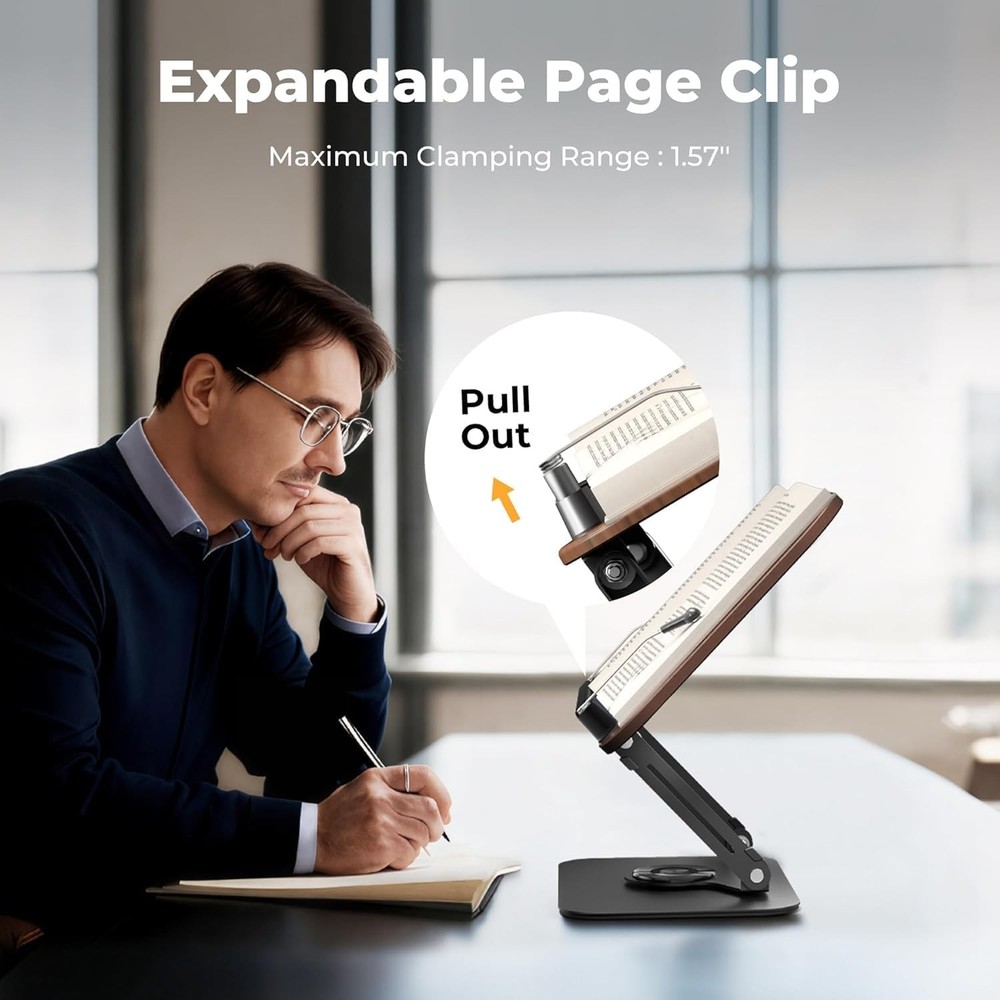 Adjustable Book Stand 360° Rotating Holder for Tablet Book