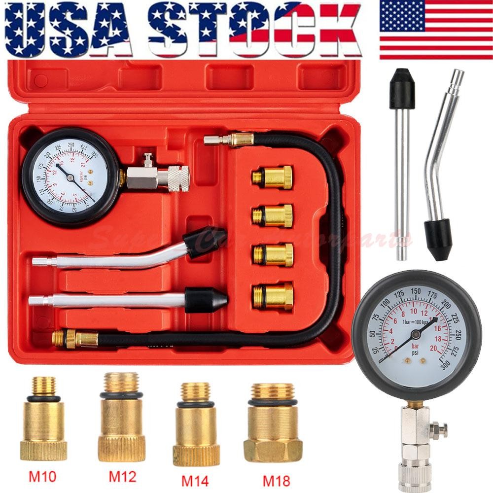 Petrol Engine Cylinder Compression Tester Kit for Automotive Motorcycle Tool Kit