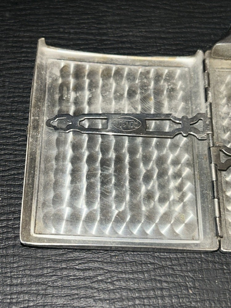 Vintage Ronson MasterCase Cigarette Case Lighter Combo Art Deco