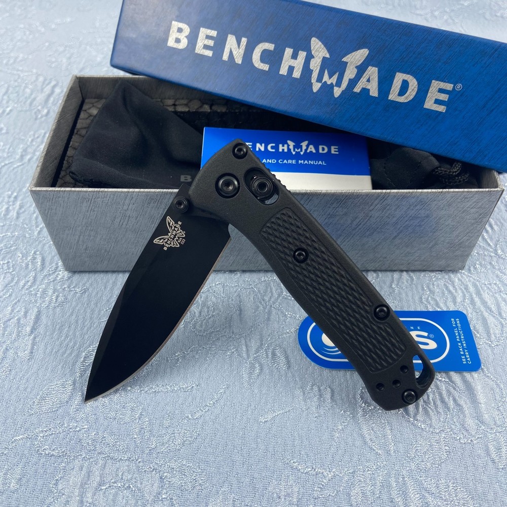 Benchmade 533BK-2 Mini Bugout Folding Knife Black Grivory Handle S30V Blade