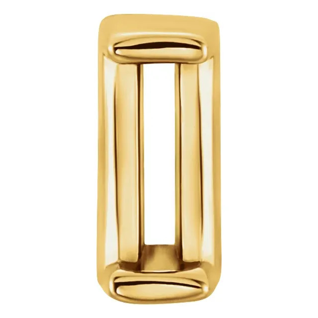 14K Yellow Gold Unset Straight Baguette Solid Base Setting