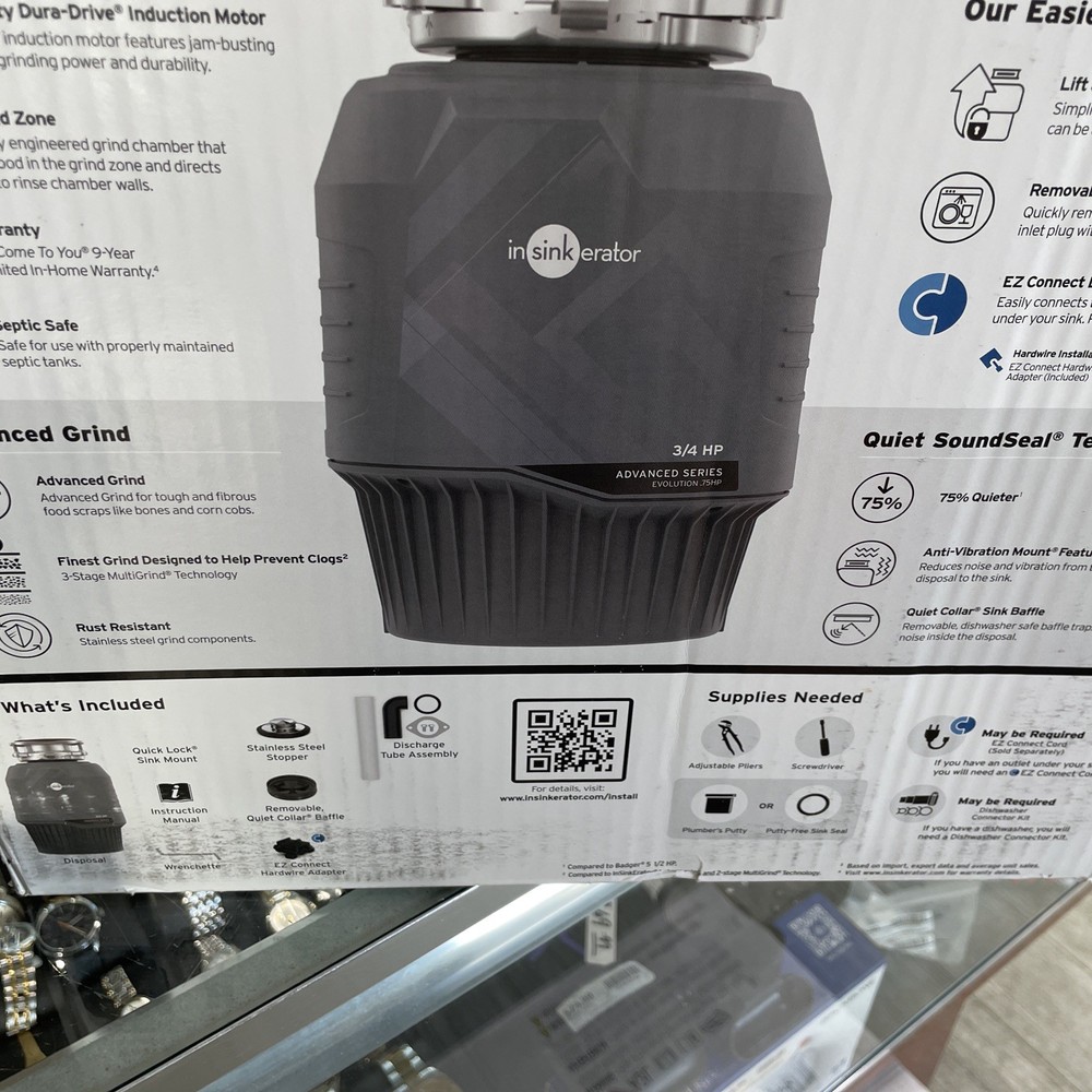 Insinkerator Evolution .75HP 3/4 HP Garbage Waste Disposal Advanced Series