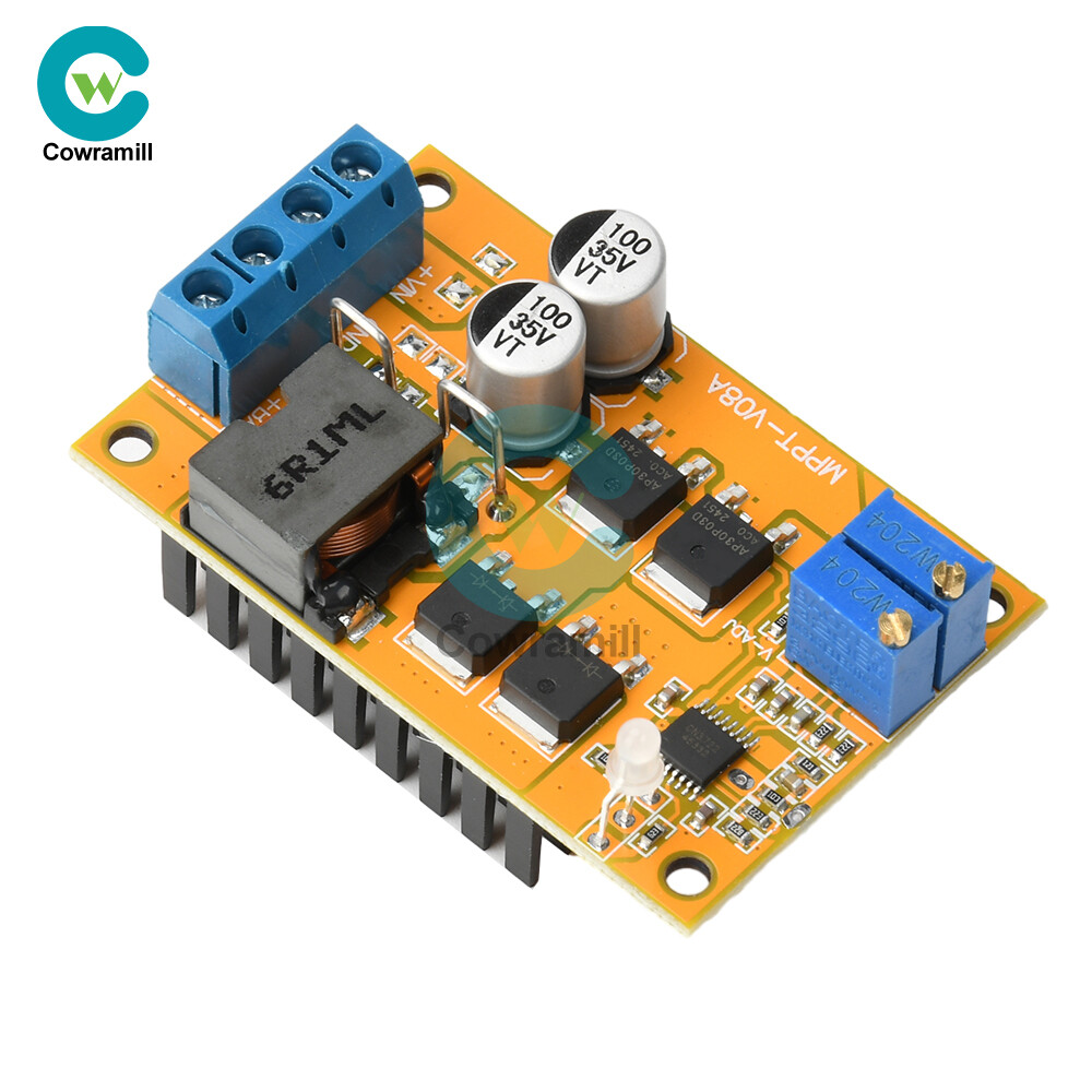 DC8-28V 5A 100W MPPT Solar Charging Panel Regulator Controller 9V 12V 24V Switch