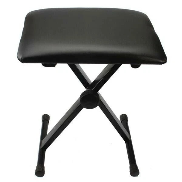 Hot Sale Adjustable Folding Piano Bench Stool Seat Black New