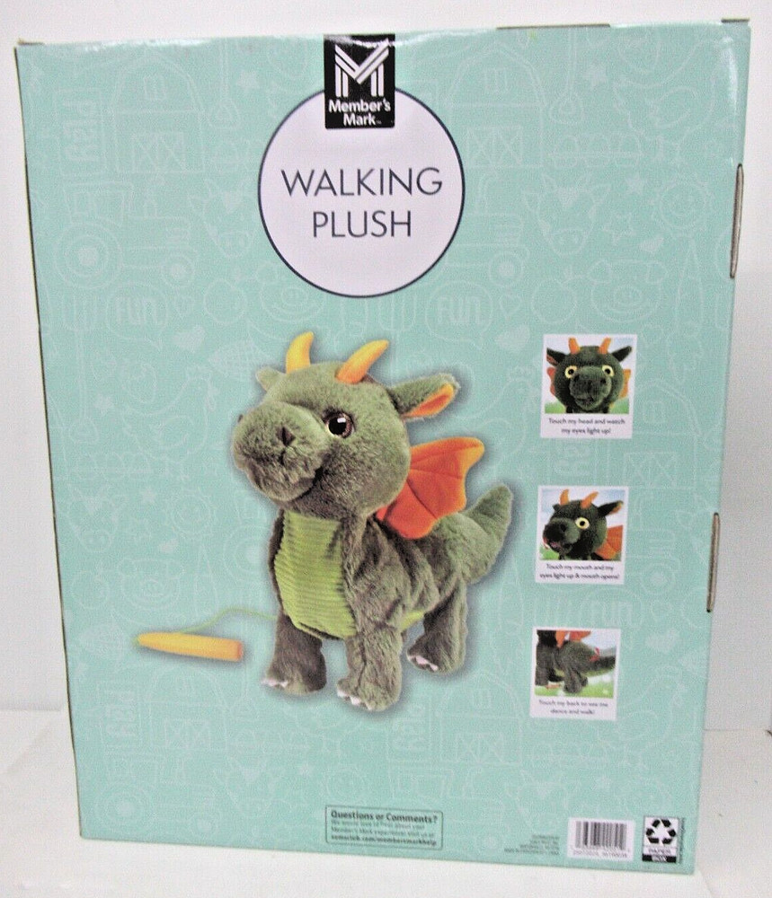 Member's Mark Remote-Controlled Walking Plush, Green Dragon